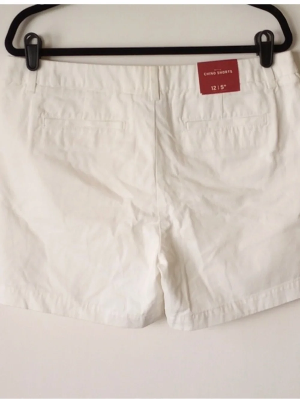 NWT Merona Chino Shorts size 12 White 5" Inseam - Picture 2 of 6